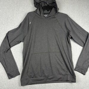 Rhone Hoodie Mens Medium Gray Lightweight Stretch Pullover Athletic Running Gym